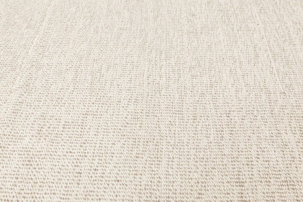 Doris Leslie Blau Collection Sandy Beige Flat-Woven Wool Kilim Rug N11812