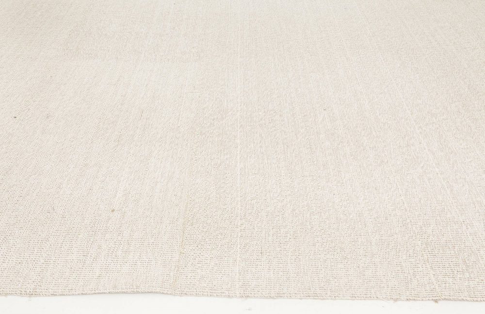 Doris Leslie Blau Collection Sandy Beige Flat-Woven Wool Kilim Rug N11812