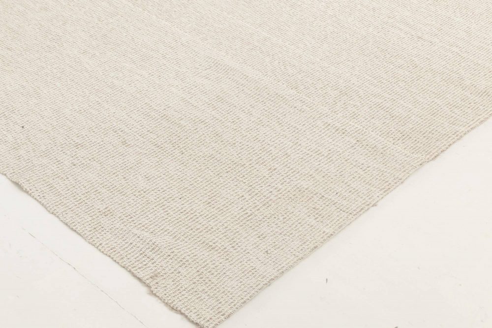 Doris Leslie Blau Collection Sandy Beige Flat-Woven Wool Kilim Rug N11812