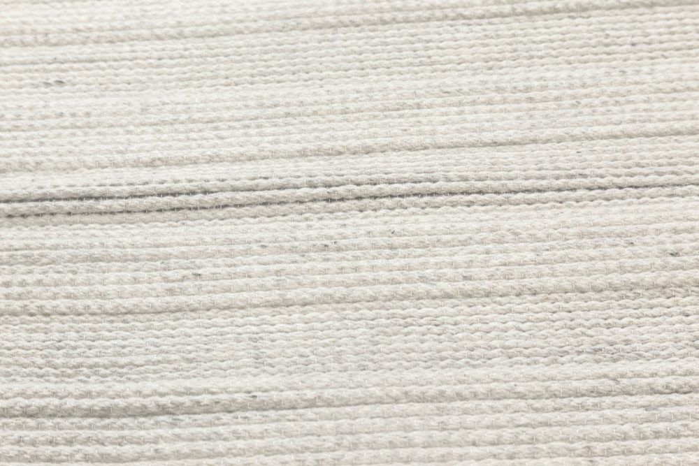 Doris Leslie Blau Collection Gray Bauer Collection Minimalist Handmade Wool Rug N11835