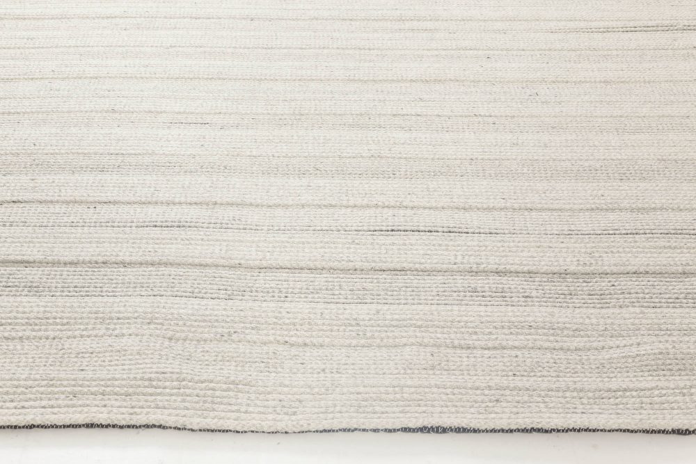 Doris Leslie Blau Collection Gray Bauer Collection Minimalist Handmade Wool Rug N11835