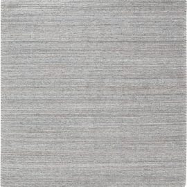 Modern Solid Light Gray Hand-Knotted Wool Rug “Rill” N11841