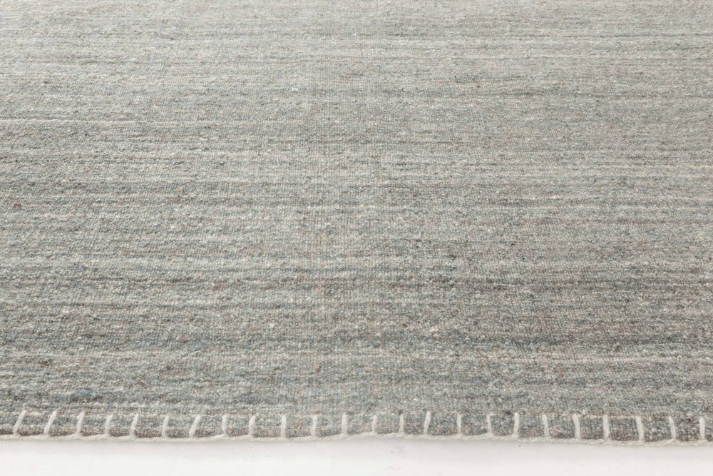 Doris Leslie Blau Collection Bauer Pattern Less Design Gray Wool Rug II N11840