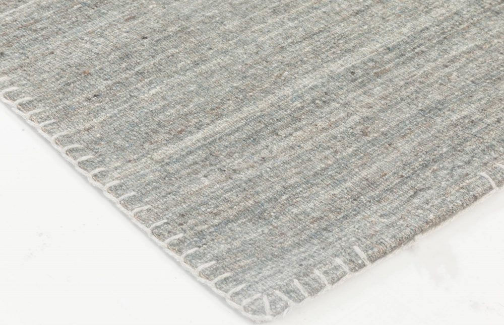 Doris Leslie Blau Collection Bauer Pattern Less Design Gray Wool Rug II N11840