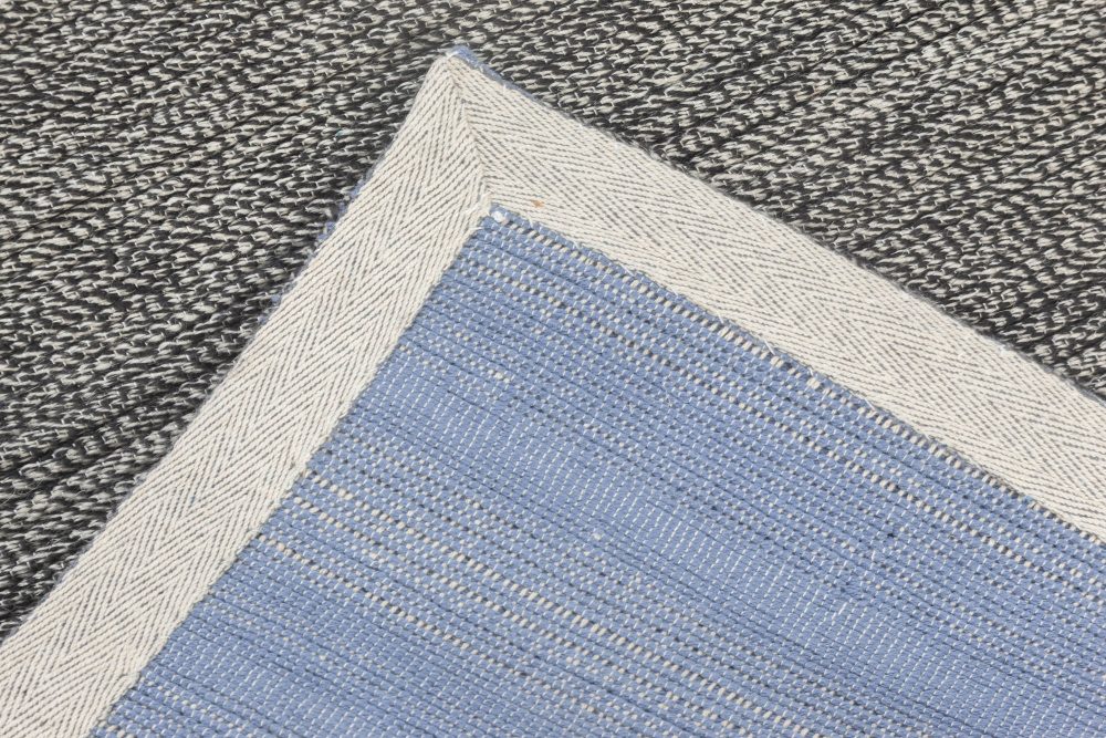 Doris Leslie Blau Collection Bauer Minimalist Gray Handmade Wool Rug I N11834