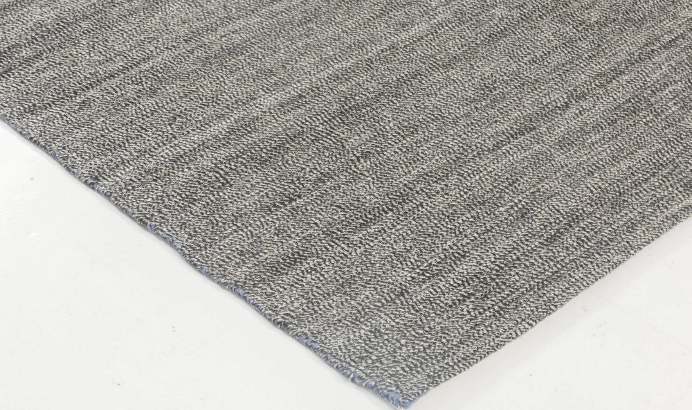 Doris Leslie Blau Collection Bauer Minimalist Gray Handmade Wool Rug I N11834