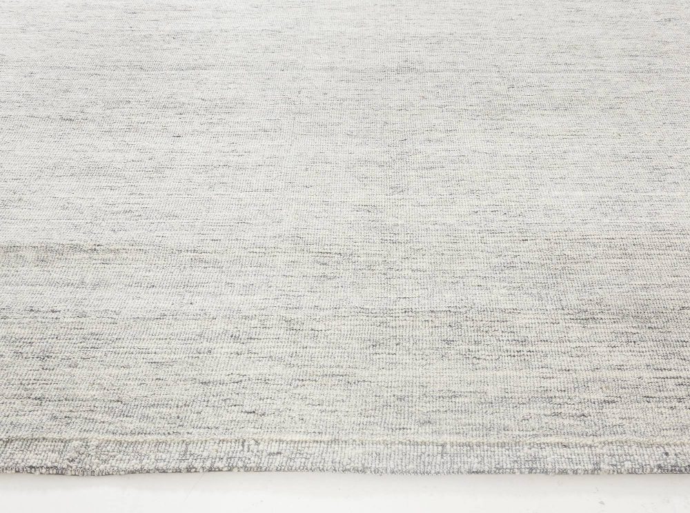 Doris Leslie Blau Collection Solid Light Gray Bauer Handmade Wool Rug III N11839