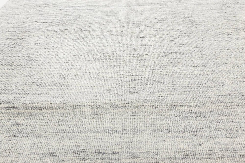 Doris Leslie Blau Collection Solid Light Gray Bauer Handmade Wool Rug III N11839