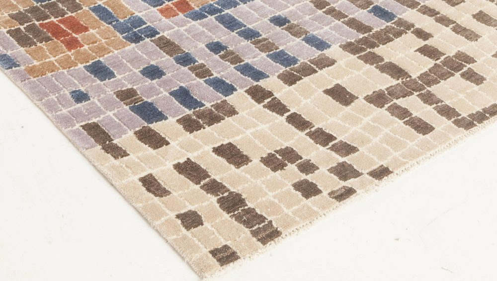 Doris Leslie Blau Collection Modern Multi-color Pool Tile Geometric Design Rug N11787