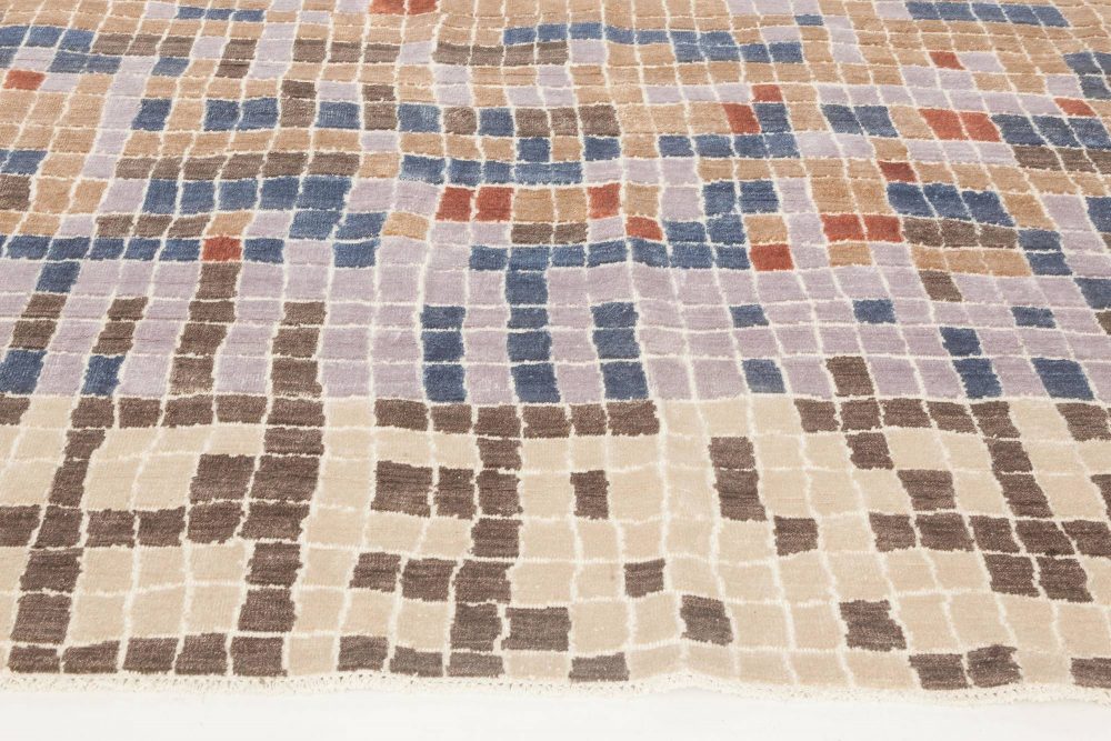 Doris Leslie Blau Collection Modern Multi-color Pool Tile Geometric Design Rug N11787