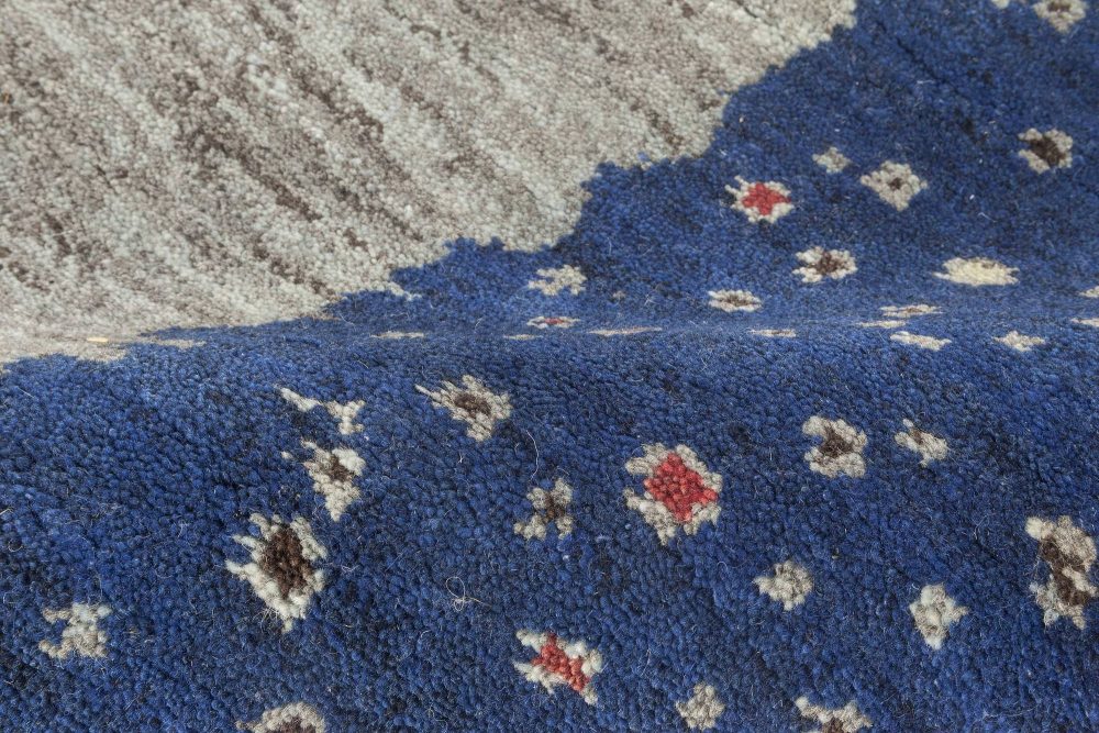 Doris Leslie Blau Collection Flen Swedish Inspired Blue, Gray Wool Pile N11815