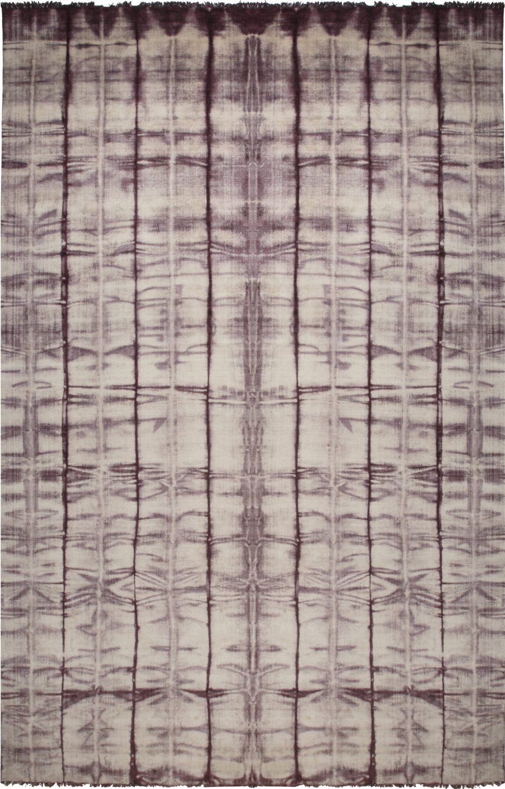 Cinnabar Tie Dye Modern Hand-knotted Silk Rug N11779