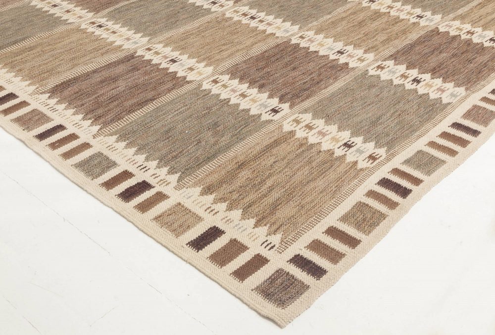 Over-sized  Swedish Design Flat Weave Rug N11767