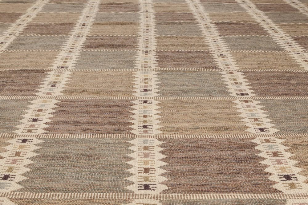 Over-sized  Swedish Design Flat Weave Rug N11767