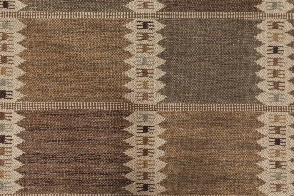 Over-sized  Swedish Design Flat Weave Rug N11767