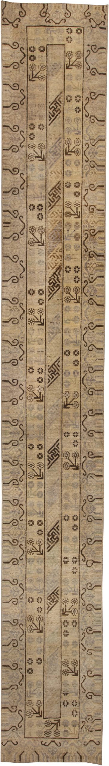 Doris Leslie Blau Collection Beige Samarkand Runner “Fragment” N11622