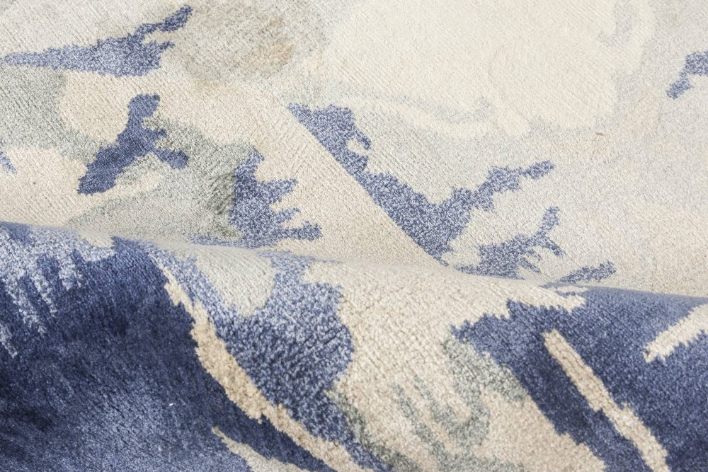Doris Leslie Blau Collection Blucie Design Handmade Silk Rug N11763