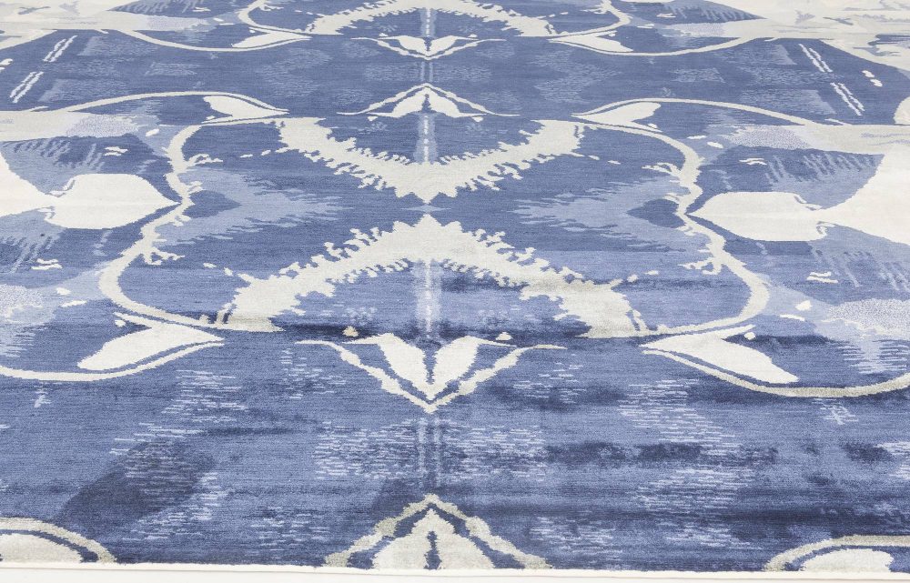 Doris Leslie Blau Collection Blucie Design Handmade Silk Rug N11763