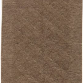 Modern Abstract Diamond Lattice Classic Taupe Handmade Rug “Fennec” N11461