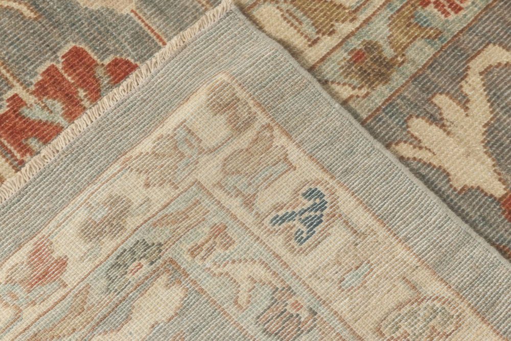 Doris Leslie Blau Collection Traditional Sultanabad Design Blue and Gray Rug N11845
