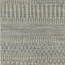 Doris Leslie Blau Collection Scandinavian Style Cut-pile Blue Ivory Wool Runner N11771