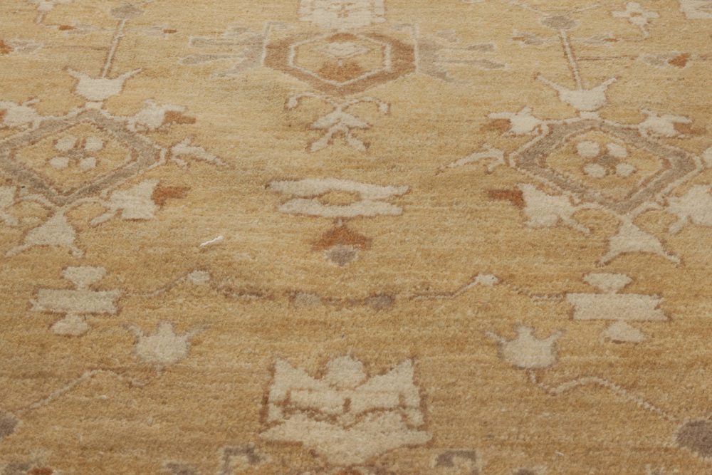 Doris Leslie Blau Collection Traditional Inspired Tabriz Rug in Beige and Brown N11793