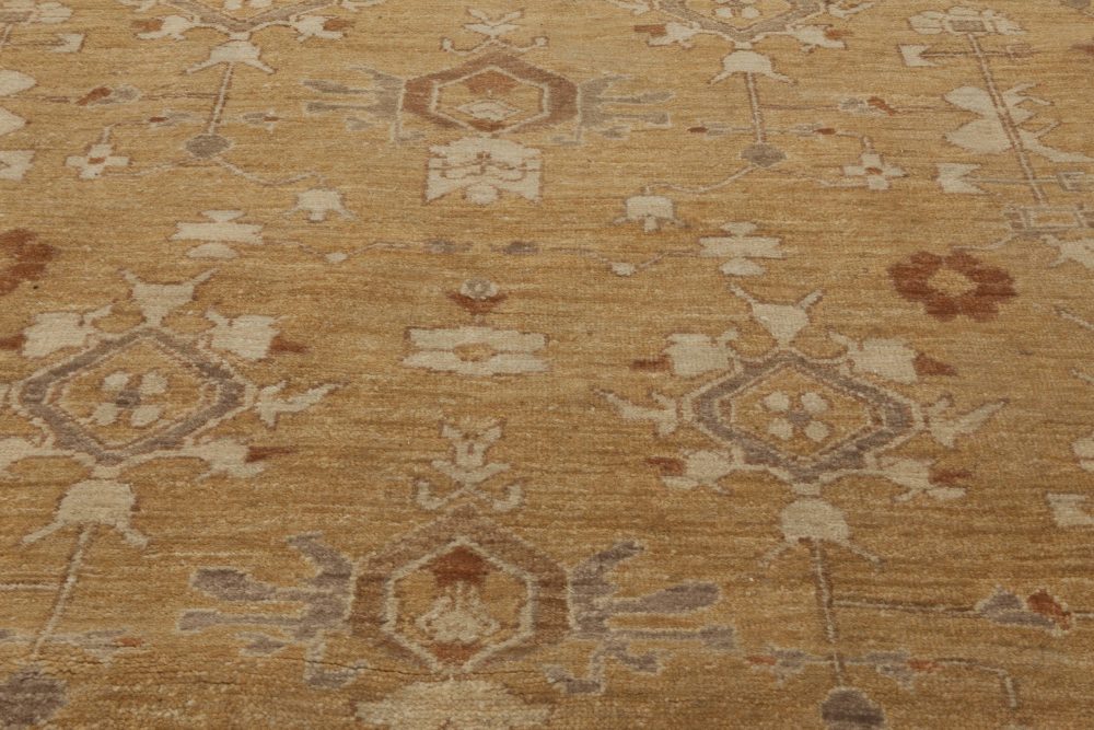 Doris Leslie Blau Collection Traditional Inspired Tabriz Rug in Beige and Brown N11793