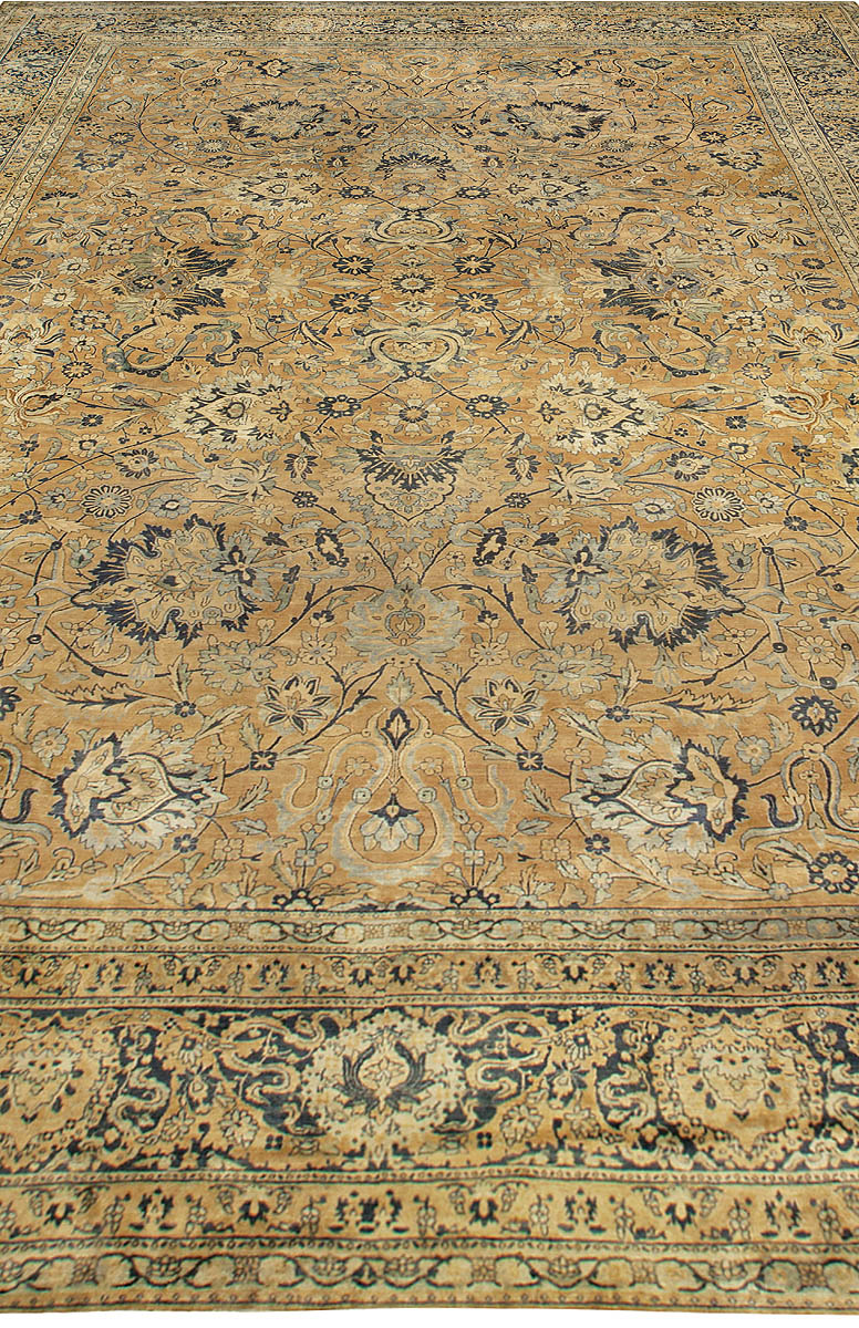 Authentic 19th Century Persian Kirman Handmade Wool Rug BB6790
