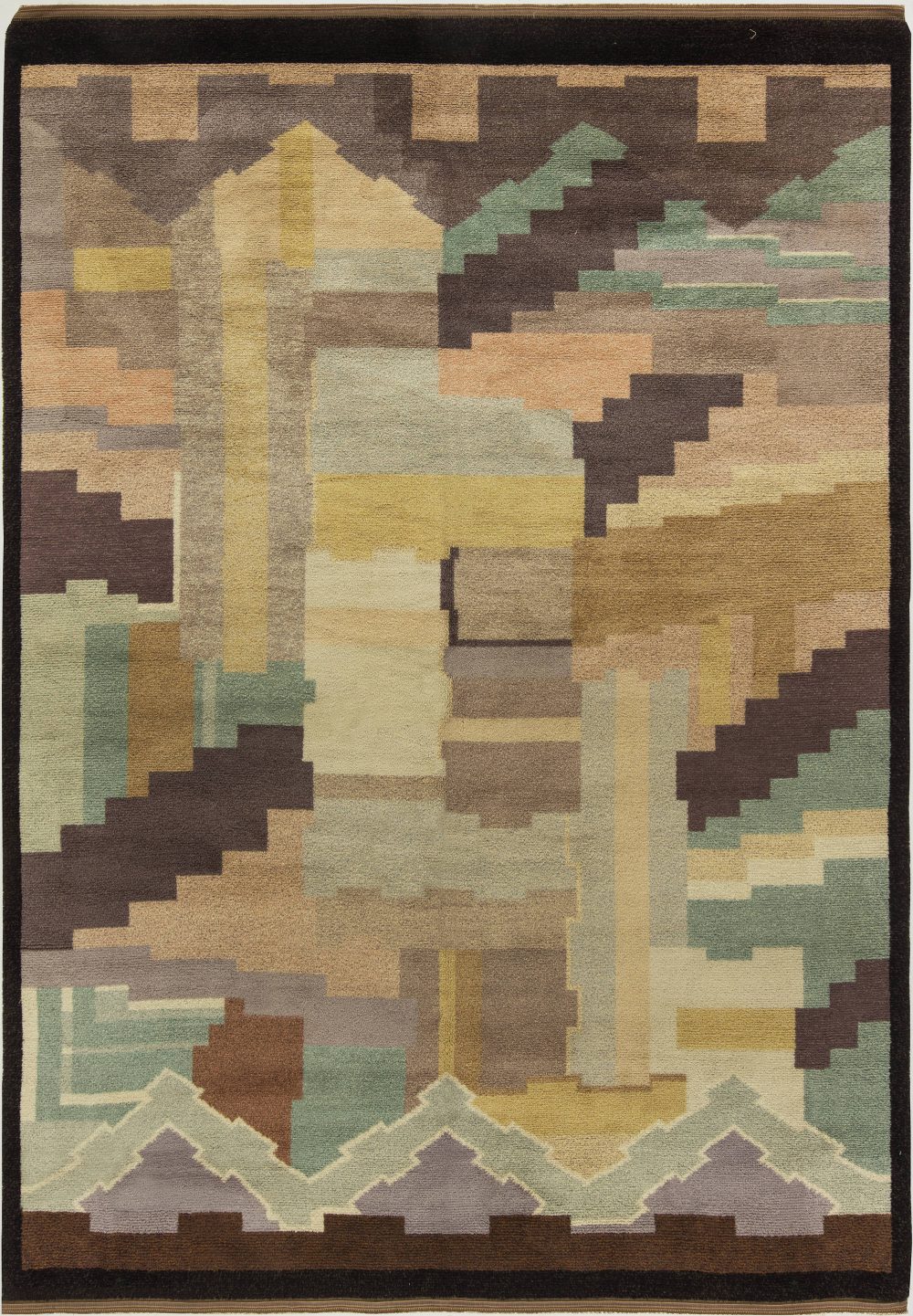 Finish Art Deco Rug by Greta Skoaster Woven at Kiikan Kutamo Workshop BB6858