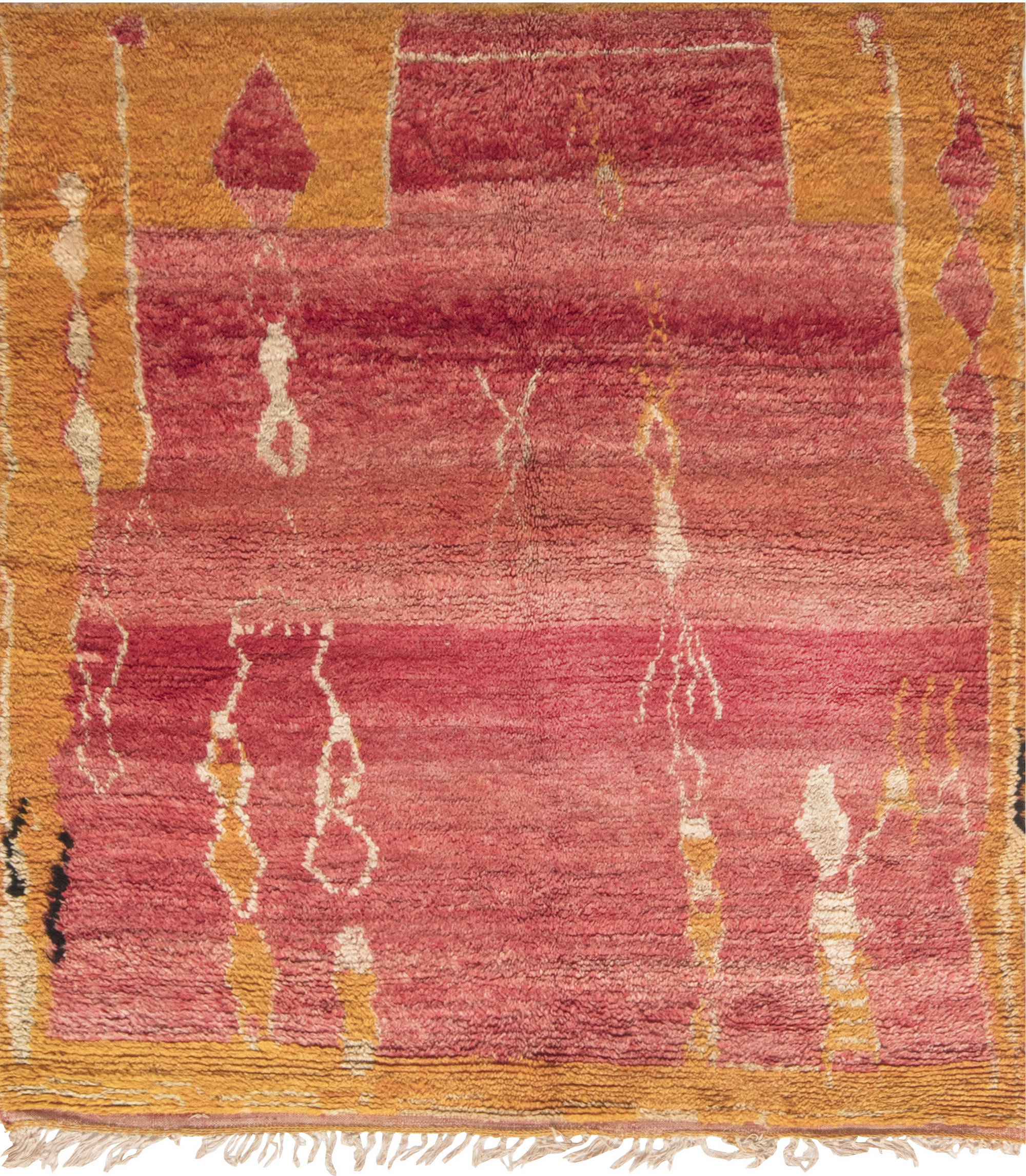 Vintage Tribal Moroccan Wool Rug In, Moroccan Wool Rug