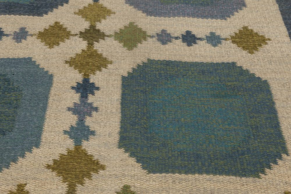 Vintage Swedish Flat Weave Rug by Birgitta Solderkvist BB6661