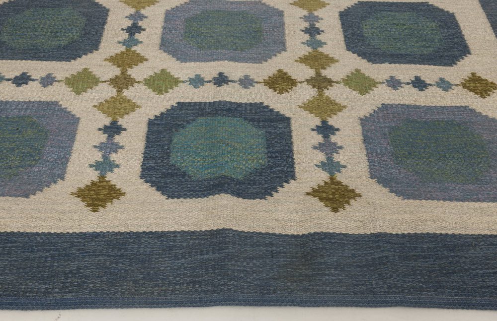 Vintage Swedish Flat Weave Rug by Birgitta Solderkvist BB6661