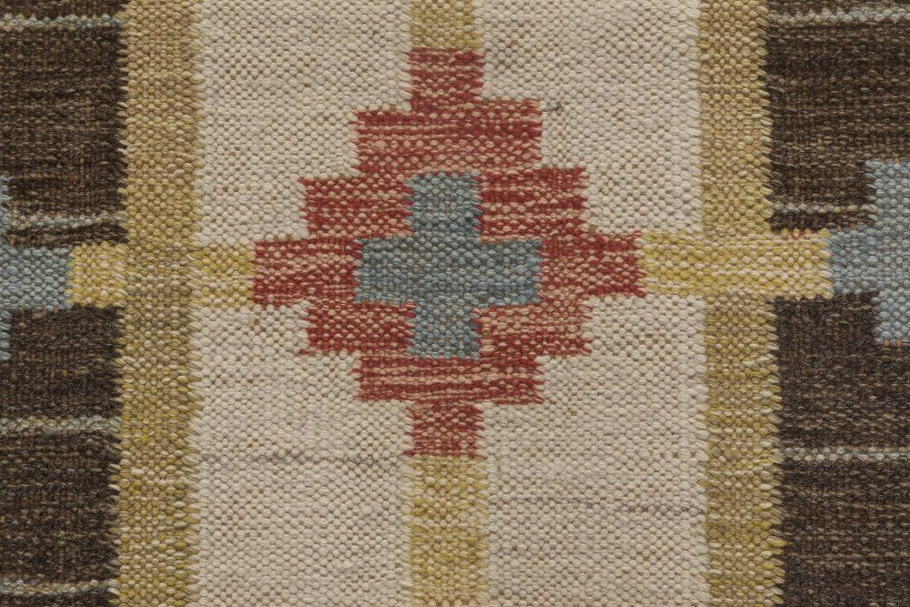 Mid-century Swedish Flat-Weave Runner by Sverker Greuholm BB6664