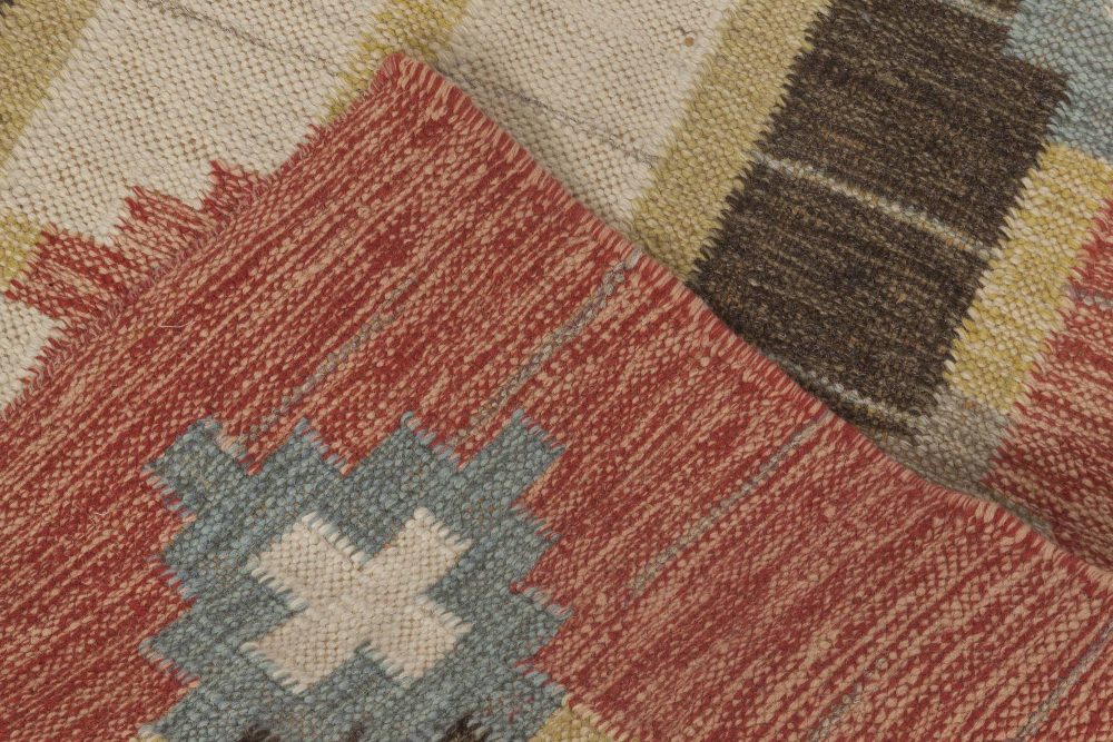 Mid-century Swedish Flat-Weave Runner by Sverker Greuholm BB6664