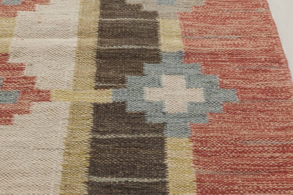 Mid-century Swedish Flat-Weave Runner by Sverker Greuholm BB6664