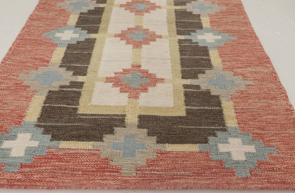 Mid-century Swedish Flat-Weave Runner by Sverker Greuholm BB6664