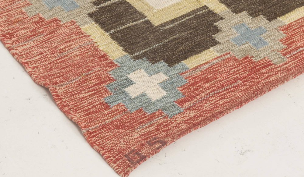 Mid-century Swedish Flat-Weave Runner by Sverker Greuholm BB6664