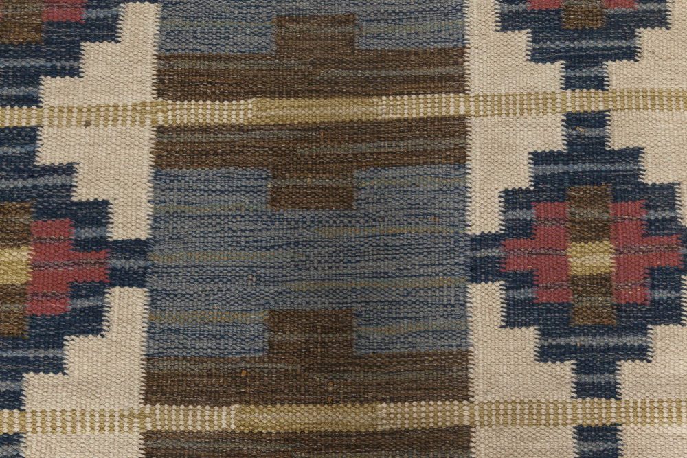 Mid-Century Modern Hand-woven Swedish Runner by Ida Rydelius BB6662