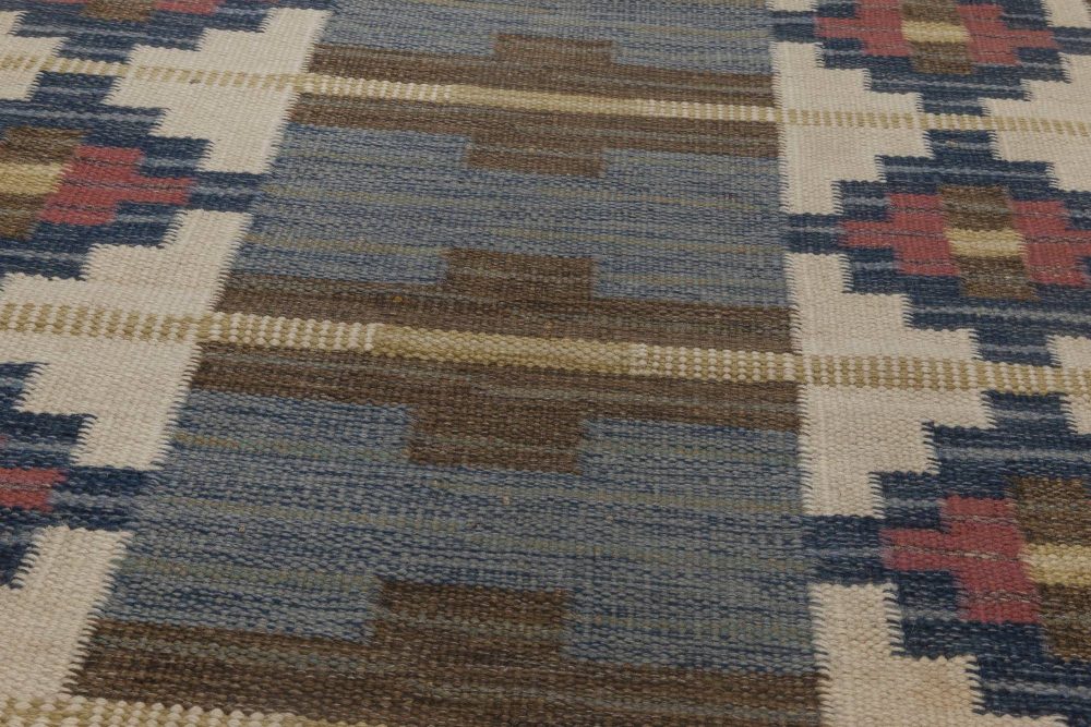 Mid-Century Modern Hand-woven Swedish Runner by Ida Rydelius BB6662