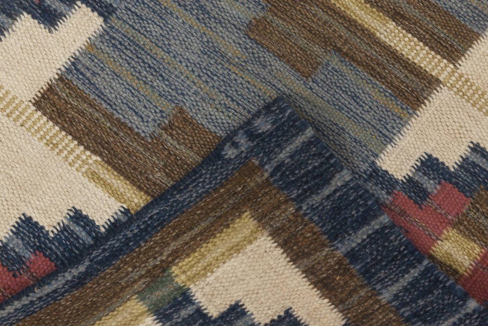 Mid-Century Modern Hand-woven Swedish Runner by Ida Rydelius BB6662