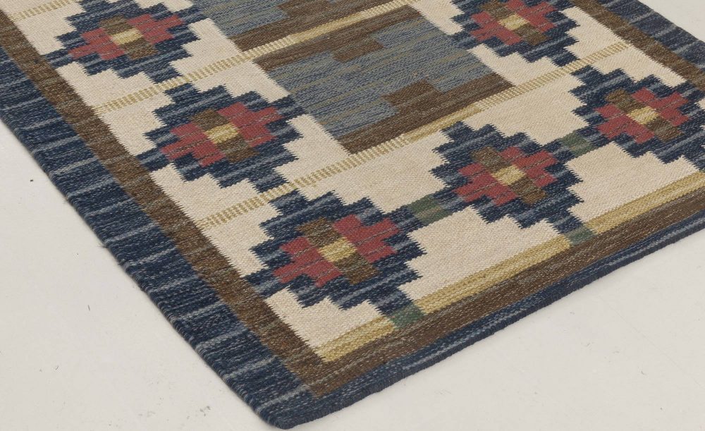 Mid-Century Modern Hand-woven Swedish Runner by Ida Rydelius BB6662