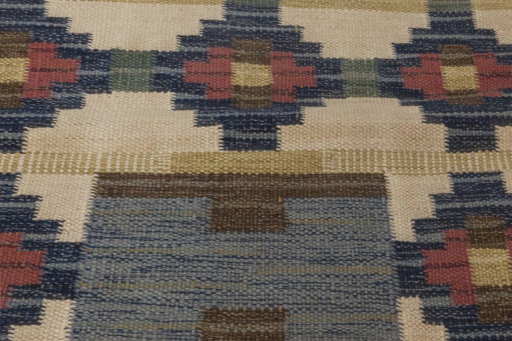 Vintage Swedish Flat weave rug by Ida Rydelius BB6663