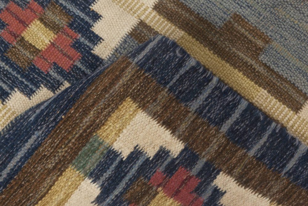 Vintage Swedish Flat weave rug by Ida Rydelius BB6663