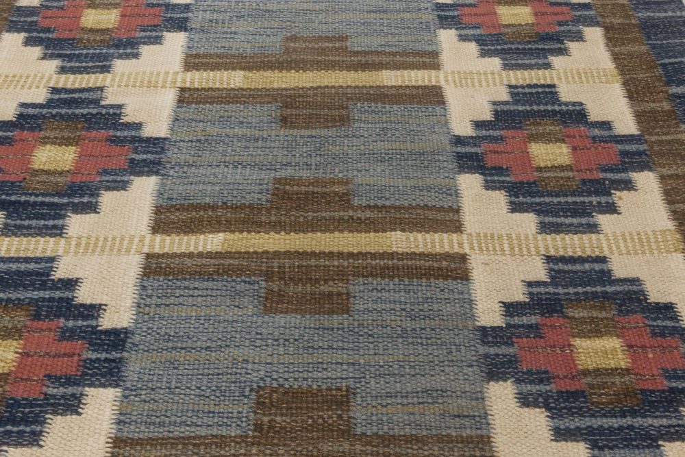 Vintage Swedish Flat weave rug by Ida Rydelius BB6663