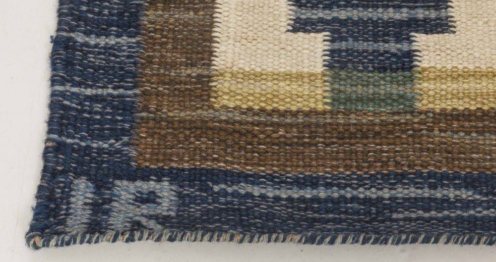 Vintage Swedish Flat weave rug by Ida Rydelius BB6663