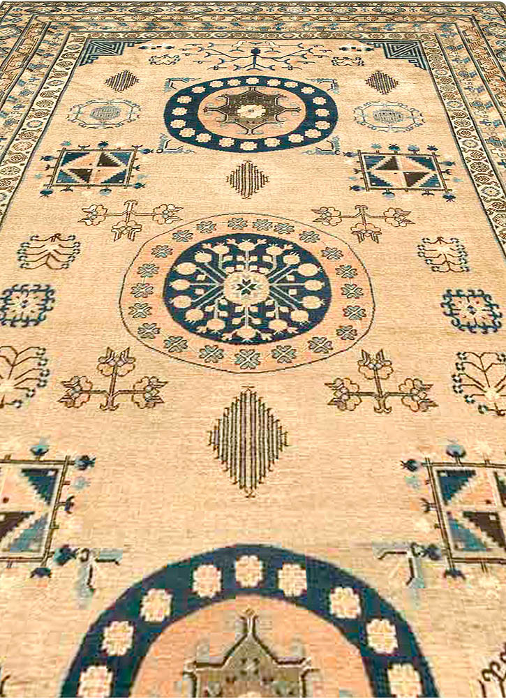 Fine Vintage Khotan “Samarkand” Handmade Wool Carpet BB6705