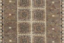 Mid-Century Carnation Tapestry Weave Rug by Marta Maas-<mark class='searchwp-highlight'>Fjetterstrom</mark>. Woven signature to edge “AB MMF BN” BB6849