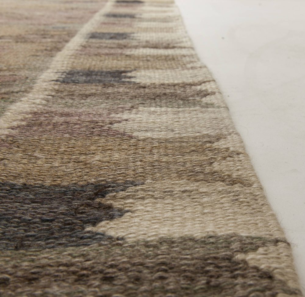 Mid-Century Carnation Tapestry Weave Rug by Marta Maas-Fjetterstrom. Woven signature to edge “AB MMF BN” BB6849