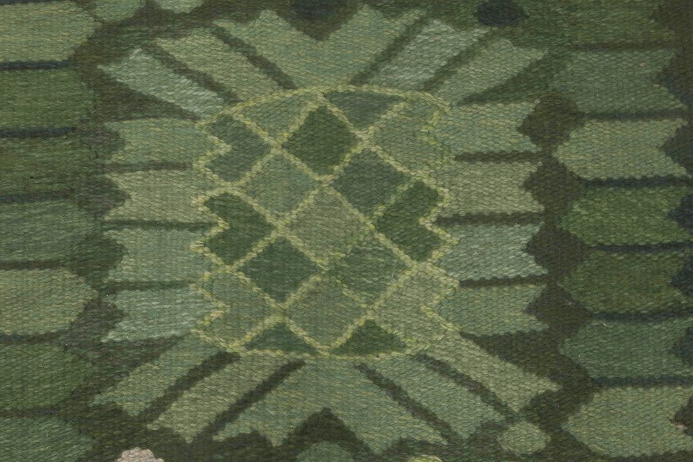 Vintage Swedish Flat weave Rug by Marta Maas-Fjetterstrom “CARNATION” BB6655