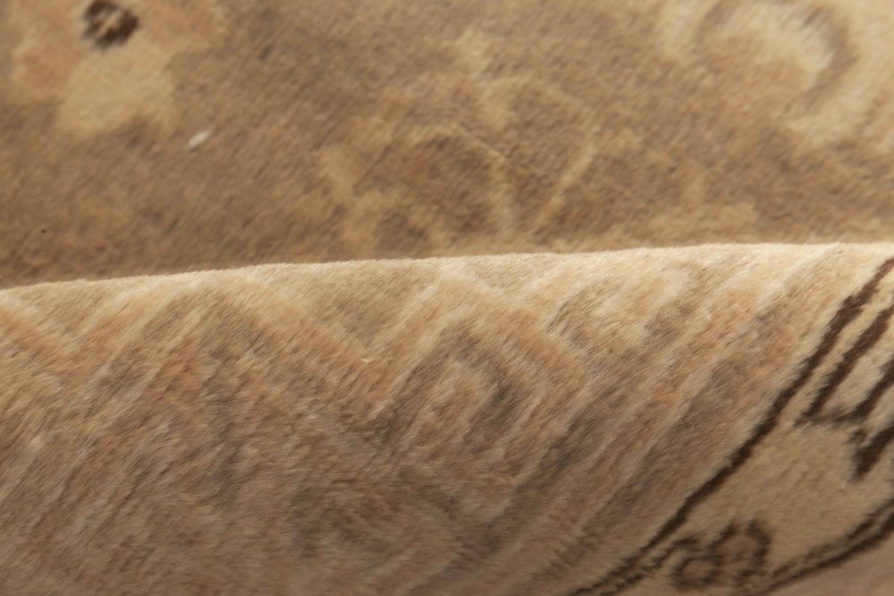 Midcentury Samarkand Brown Handwoven Wool Rug BB6908